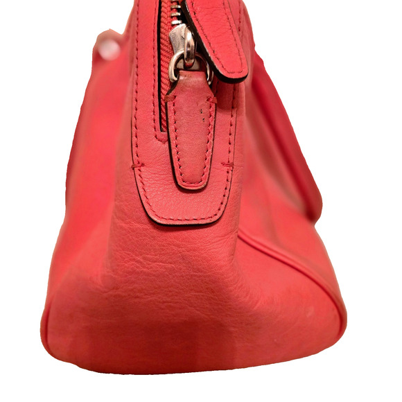 Coach 23574 LEGACY HALEY SATCHEL-Doctor LEATHER In Bright Coral & Silver - Picture 3 of 13